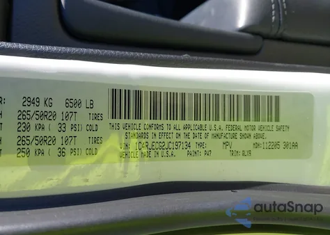 2018 Jeep Grand Cherokee High Altitude 4X2 from USA, damaged, VIN 1C4RJECG2JC197134